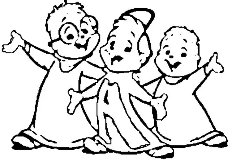Alvin and The Chipmunks Coloring Pages 8