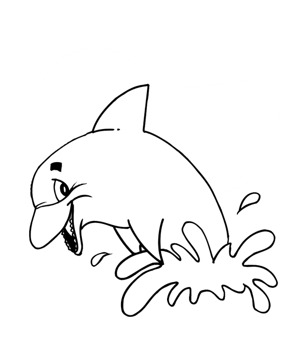Dolphin Coloring Pages 4
